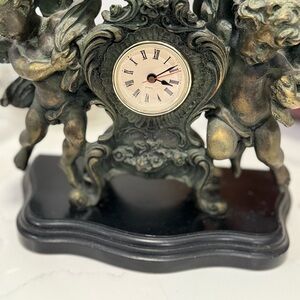 Antique Style Bronze Cherub Wall Clock